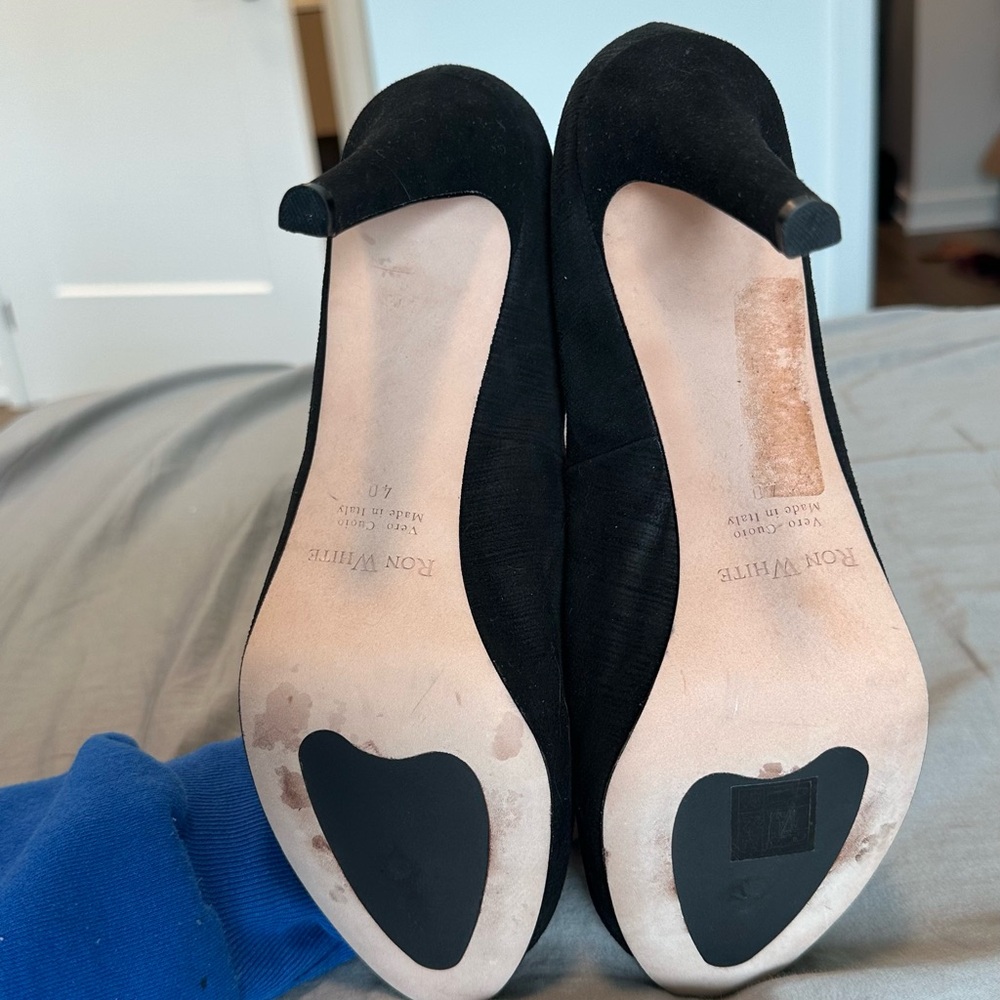 Ron White Black Peep-Toe Heels - Picture 4 of 4